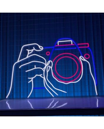Capture the Perfect Atmosphere in Your Home, Office, or Photography Studio with the Camera Led Neon Sign Custom Camera Led Sign.