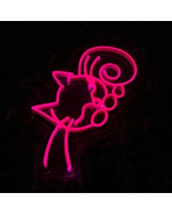 Brighten Your Home Office or Add Fun to Parties with the Cat Line Art Sleeping LED Neon Sign - A Versatile Decor Piece.