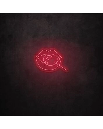 Lollipop Lips LED Neon Sign