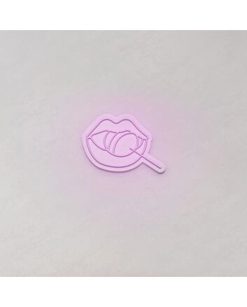 Lollipop Lips LED Neon Sign
