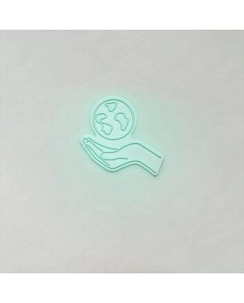 Holding The Earth LED Sign