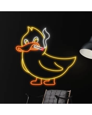 Elevate Your Bar or Store Ambiance with the Unique Duck Smoking LED Neon Sign – Perfectly Suited for Trendy Home Decor and Memorable Parties Too.