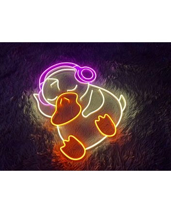 Add a Quirky Twist to Your Holidays: Duck Wearing Headphone Christmas Decor LED Neon Sign Perfect for Home, Office, and Festive Celebrations
