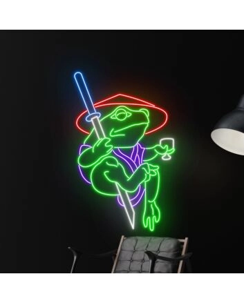 Brighten Your Space with Elegance: Frog Holding Sword Led Neon Sign, Perfect for Home Decor, Office Ambiance, or Themed Events.
