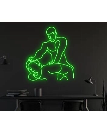Brighten Your Bar, Wedding, or Party Ambiance with the Gay Couple Making Love Gay Club Body Hanging LED Neon Sign.