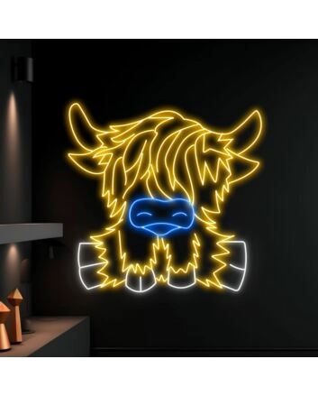 Brighten Your Space with Highland Cow Led Neon Sign: Perfect for Home Decor, Bars, and Animal-Themed Parties