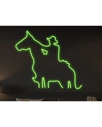 Add a Western Flair to Your Space: Howdy Cowboy Riding Horse Led Neon Sign Perfect for Home Decor, Bars, and Themed Parties