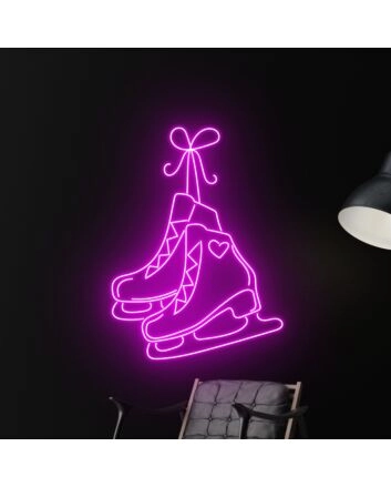 Brighten Your Space: Ice Skates Led Neon Sign for Cozy Home Decor, Vibrant Office Interiors, Lively Stores, Chic Bars, Memorable Weddings, and Festive Parties.