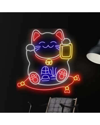 Lucky Cat Japanese Led Neon Sign Cat Led Light