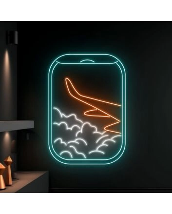 Plane Window View Cloud Led Neon Sign Custom View Cloud Led Sign
