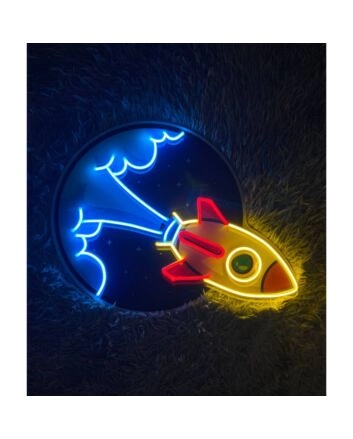 Rocket Flying Led Neon Sign Rocket Room Kid Decor Restaurant Home Decor Bar Club Decor