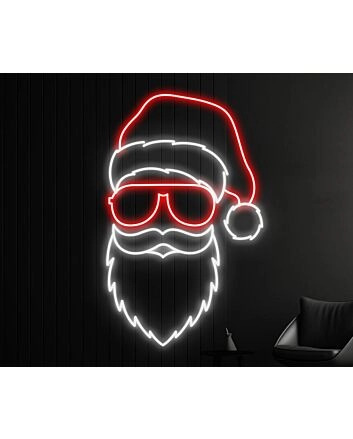 Santa Claus Face Christmas Led Neon Sign