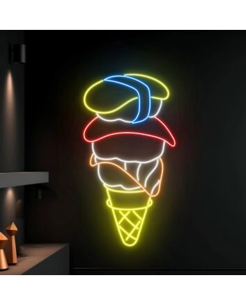 Sashimi Ice Cream Sign Sushi Neon Led Sign