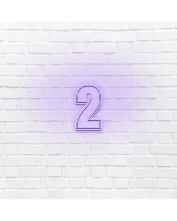 Number Two LED Neon Sign