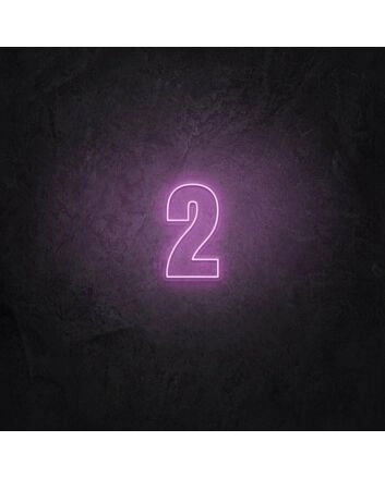 Number Two LED Neon Sign