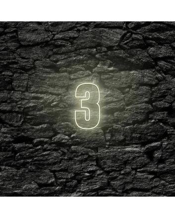 Number Three LED Neon Sign