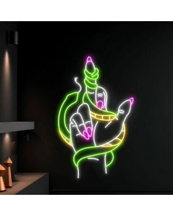 Snake Wrapping Around Hand Led Neon Sign Custom Snake Neon Light