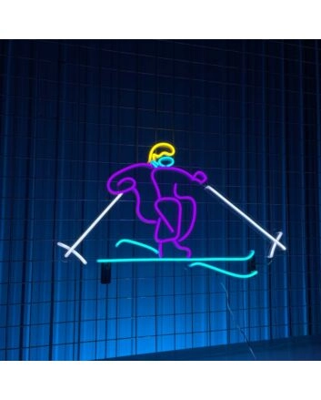 Snow Ski Skiing Led Sign Ski Man Sport Club Stadium Led Neon Sign