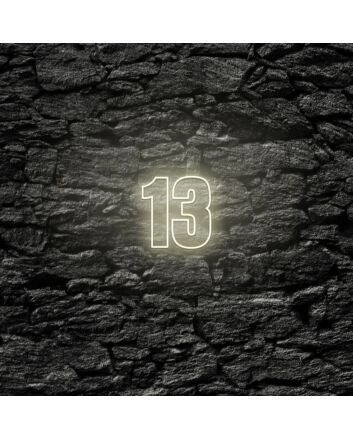 Number Thirteen LED Neon Sign
