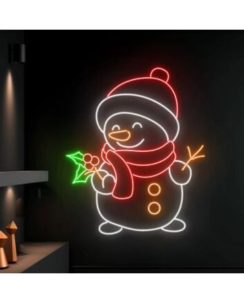 Snowman Christmas Led Neon Sign Custom Snowman Christmas Led Sign