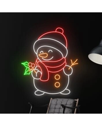 Snowman Christmas Led Neon Sign Custom Snowman Christmas Led Sign