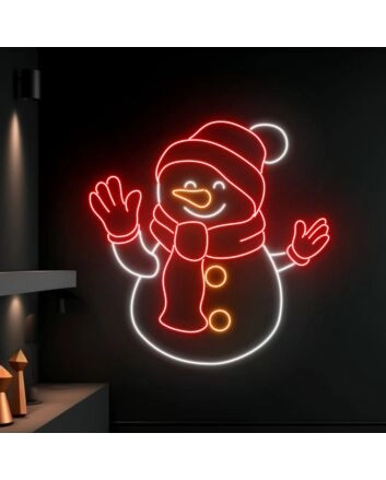 Snowman Christmas Led Neon Sign Snowman Merry Christmas Led Sign