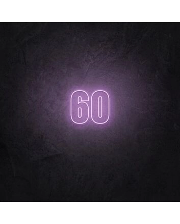 Number Sixty LED Neon Sign