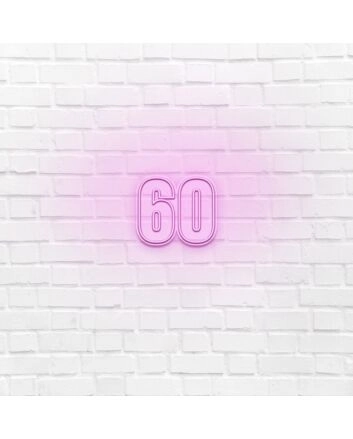 Number Sixty LED Neon Sign
