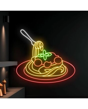 Spaghetti Pasta Led Neon Sign Spaghetti Logo Decor