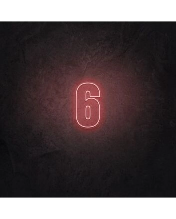 Number Six LED Neon Sign