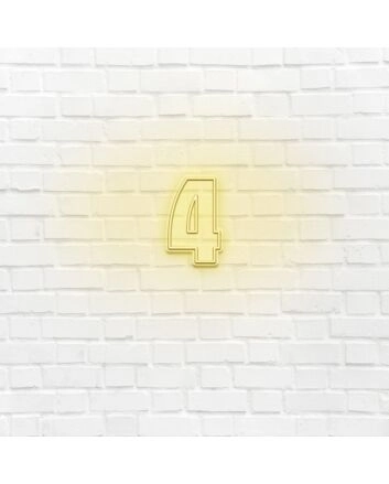 Number Four LED Neon Sign