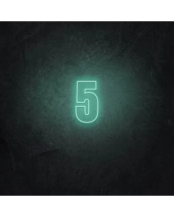 Number Five LED Illuminated Sign