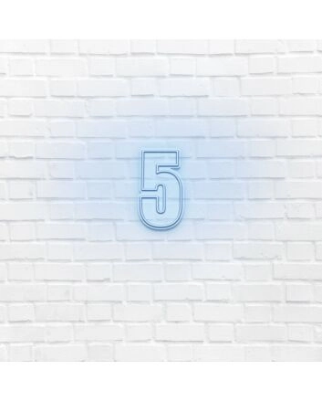 Number Five LED Illuminated Sign