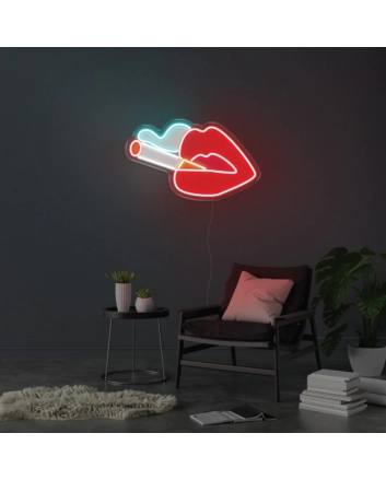 Lips Smoke LED Neon Sign