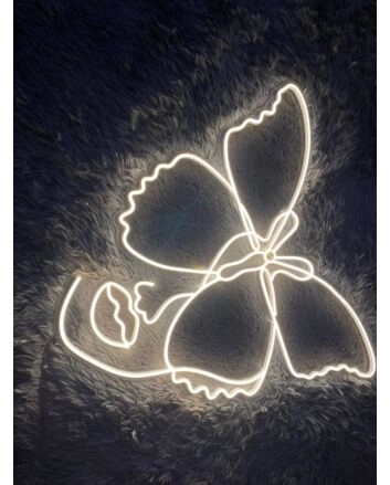 Woman Face Butterfly Animal Lover Neon Light Decor