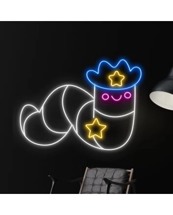 Worm Led Neon Sign Cute Worm Animal Lover Neon Light Restaurant Decor