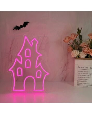 Ghost House Neon Sign Halloween Neon Sign Light Devil S House