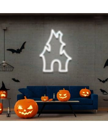 Ghost House Neon Sign Halloween Neon Sign Light Devil S House