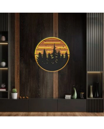 Sunset Sunrise Led Light Living Room Wall Decor Led Uv Neon Sign