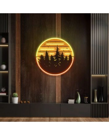 Sunset Sunrise Led Light Living Room Wall Decor Led Uv Neon Sign
