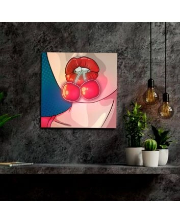 Cherry On Lips Uv Neon Art Illuminate Your Space
