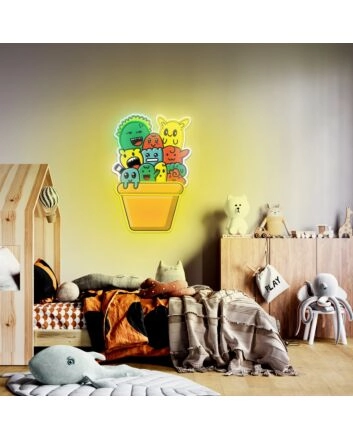 Doodle Monster Uv Light Neon Artwork Illumination