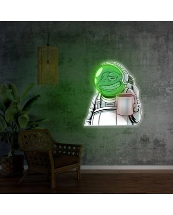 Frog Astronaut Star Led Uv Neon Art Light Up Your Space