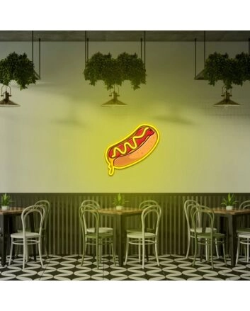 Hot Dog Uv Light Neon Artwork Illuminate Your Space