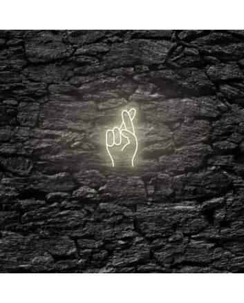 Fingers Crossed LED Sign