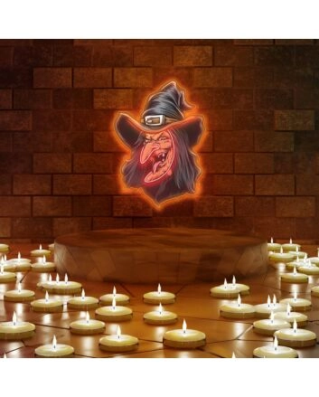 Scary Face Uv Light Neon Art Illumination Display