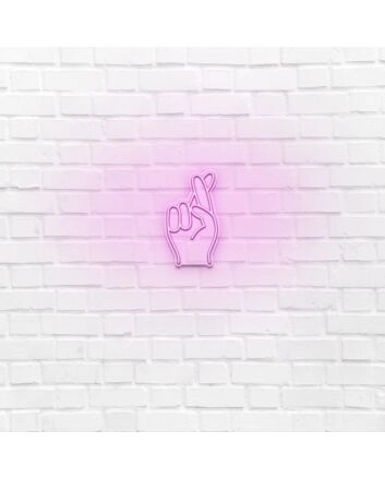 Fingers Crossed LED Sign