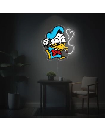 Smocking Donald Duck LED Neon Acrylic Artwork