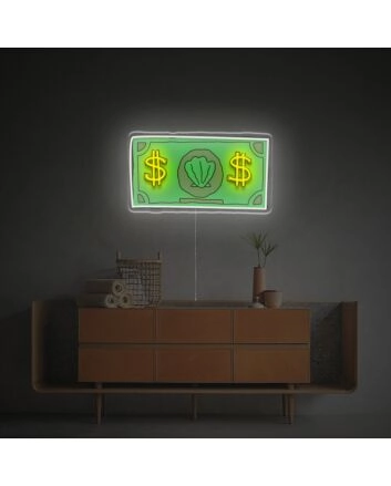 Spongebob Paper Money LED Neon Acrylic Artwork
