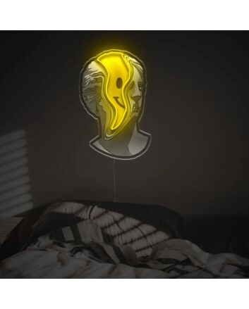 Statue With Melting Smile Face LED Neon Acrylic Artwork